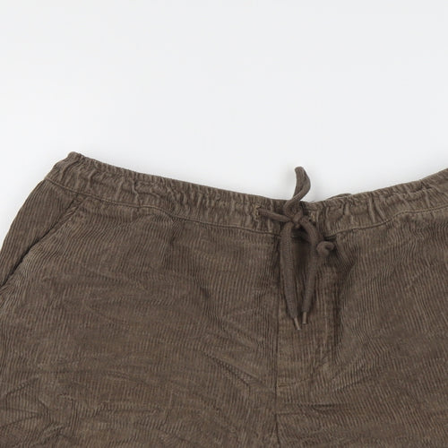 ASOS Womens Brown Cotton Sweat Shorts Size XL L5 in Regular Drawstring