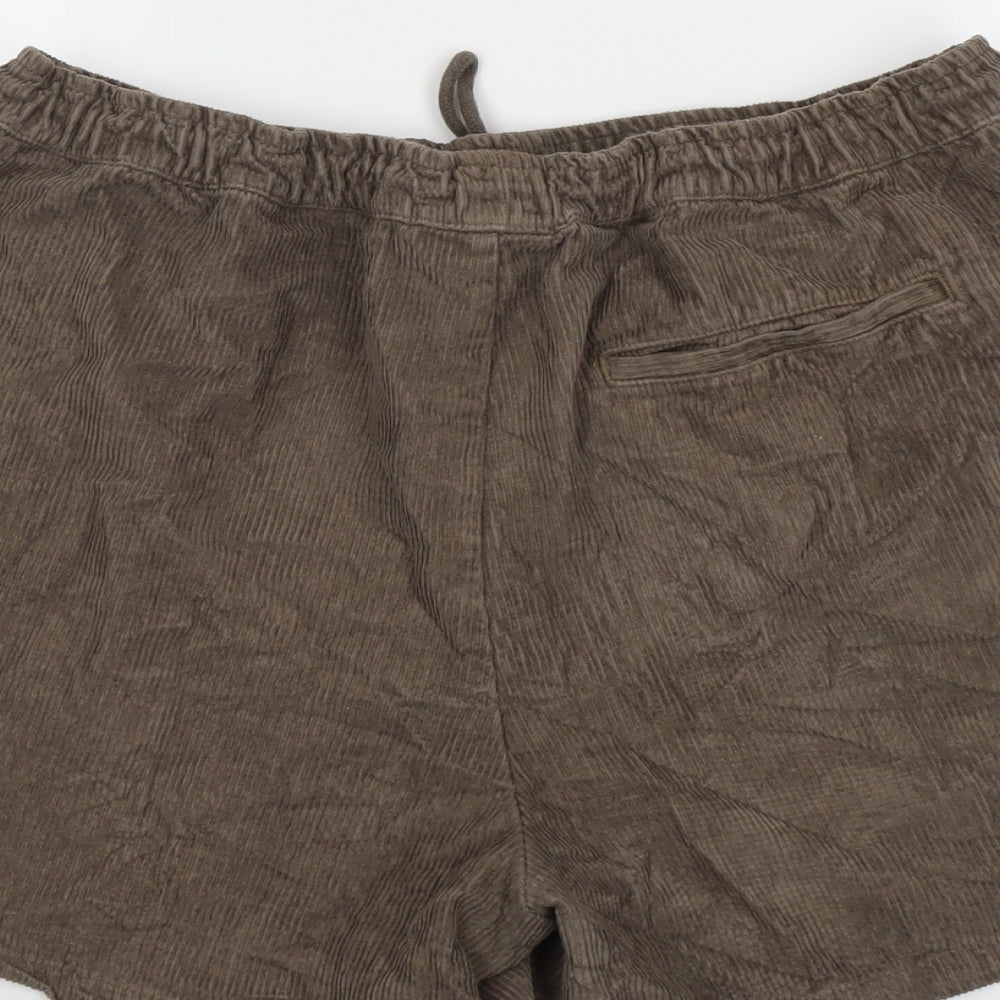 ASOS Womens Brown Cotton Sweat Shorts Size XL L5 in Regular Drawstring
