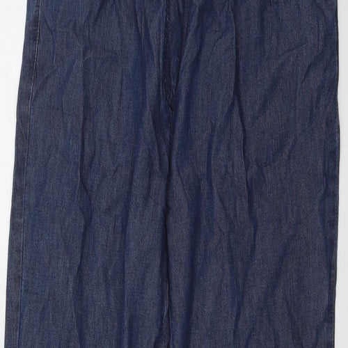 Damart Womens Blue Cotton Trousers Size 12 L27 in Regular