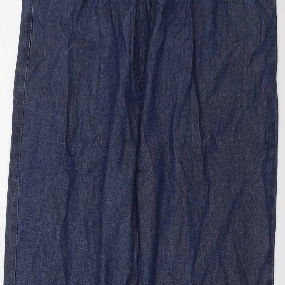 Damart Womens Blue Cotton Trousers Size 12 L27 in Regular