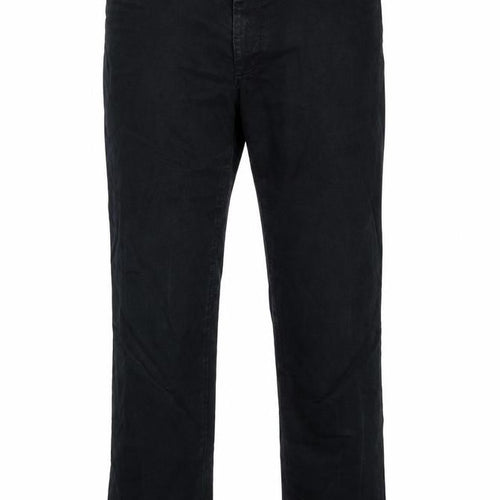 Boss Mens Blue Cotton Trousers Size 32 in L34 in Regular Button