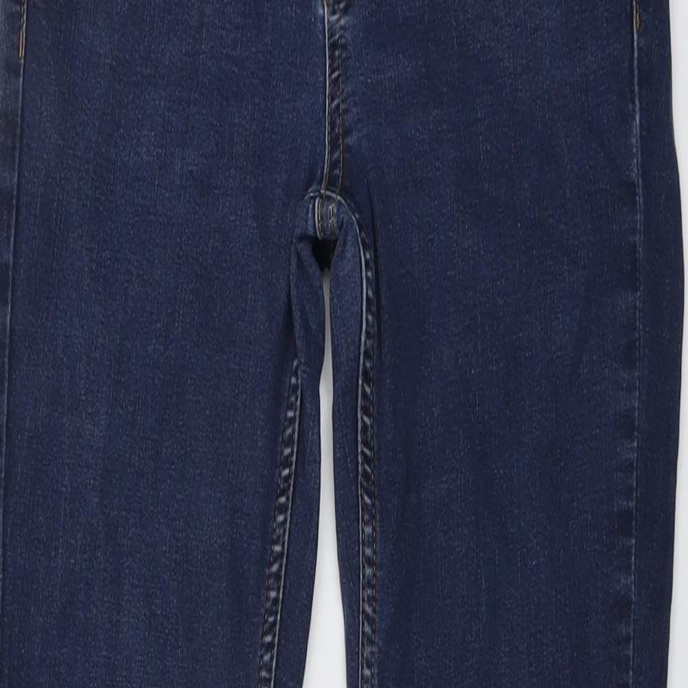 Oasis Womens Blue Cotton Skinny Jeans Size 10 L29 in Regular Button