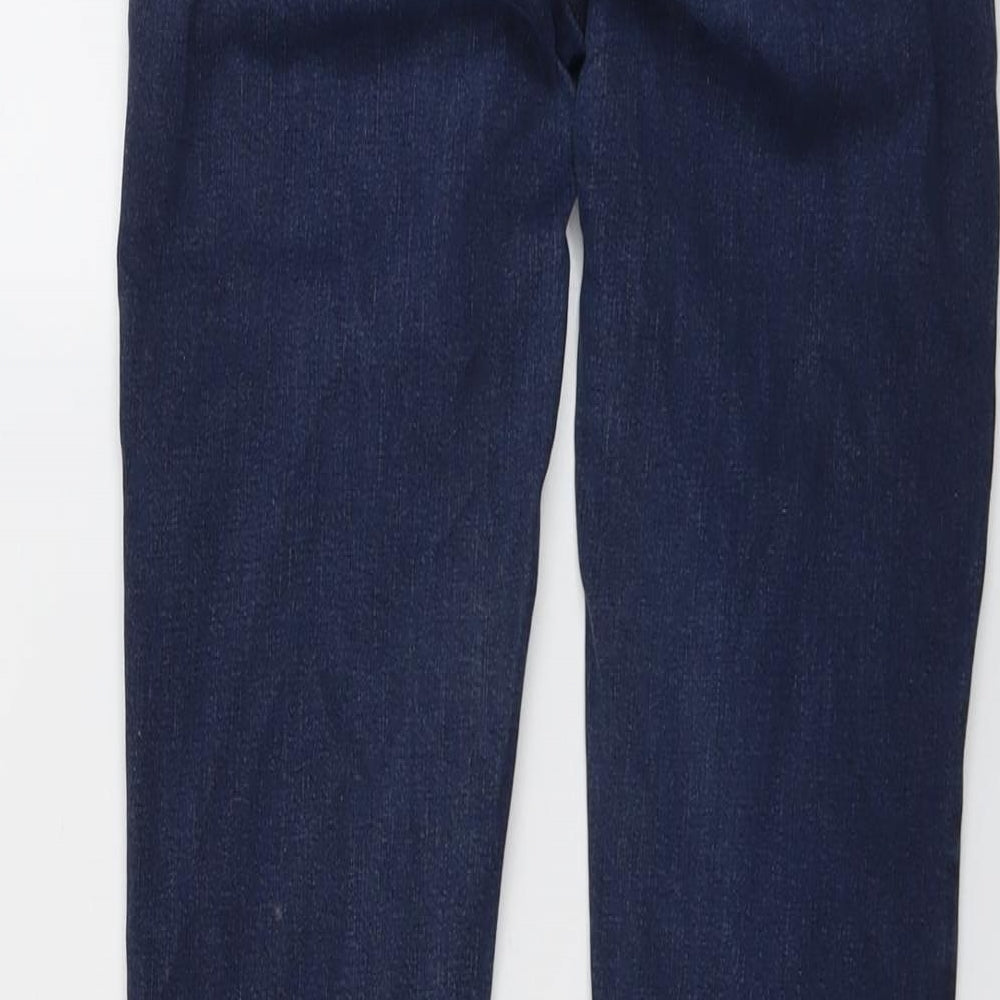 Oasis Womens Blue Cotton Skinny Jeans Size 10 L29 in Regular Button