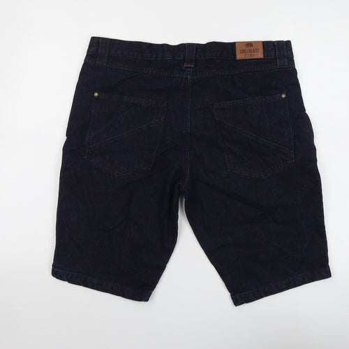SoulCal&Co Mens Blue Cotton Chino Shorts Size L L11 in Regular Button
