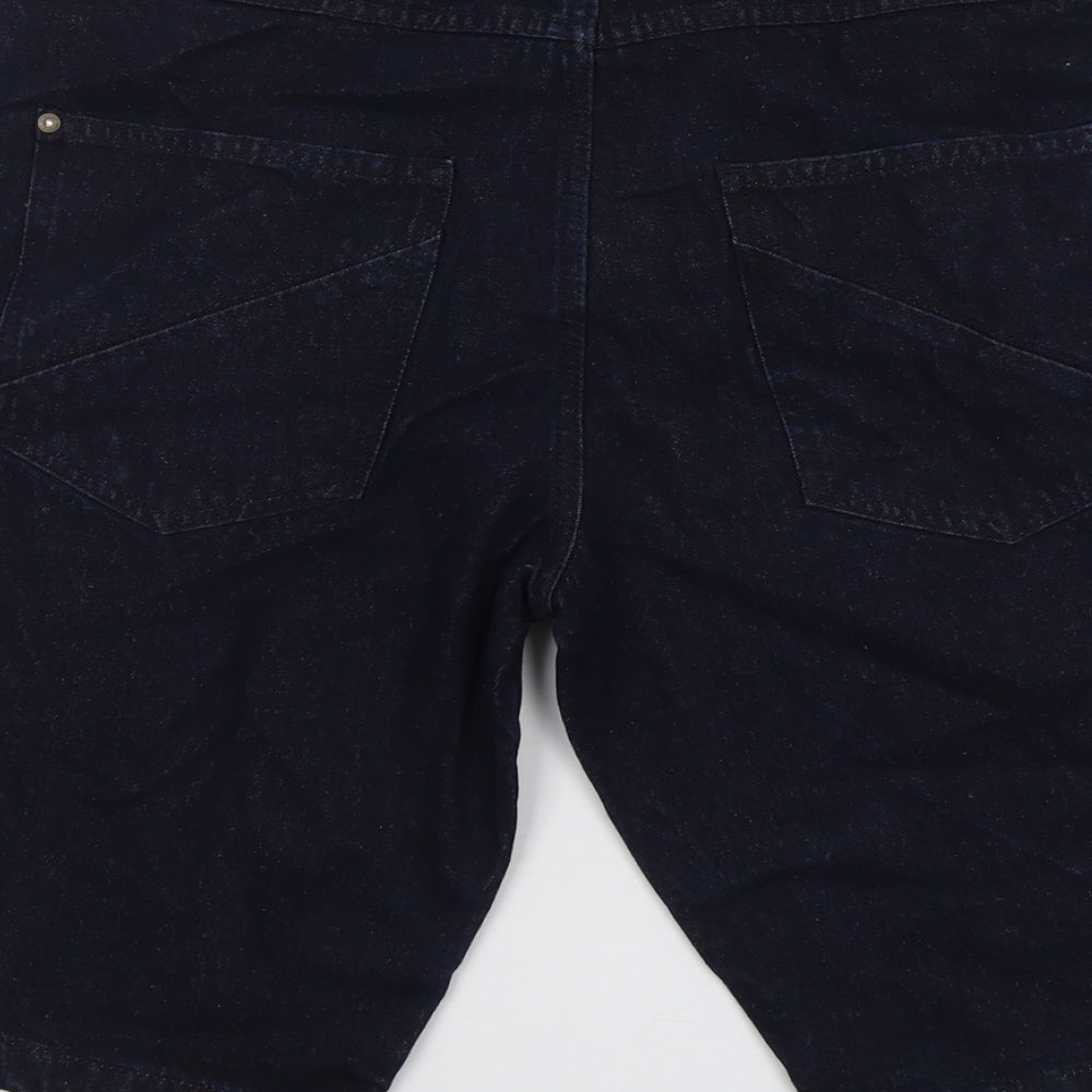 SoulCal&Co Mens Blue Cotton Chino Shorts Size L L11 in Regular Button