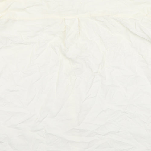 Cubus Womens Ivory Cotton Basic Button-Up Size 16 Collared