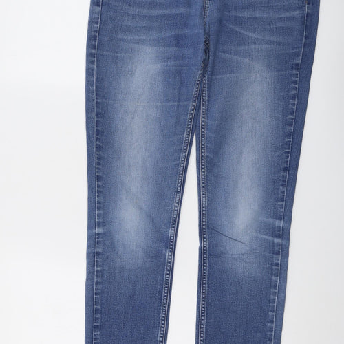Oasis Womens Blue Cotton Skinny Jeans Size 30 in L30 in Regular Button