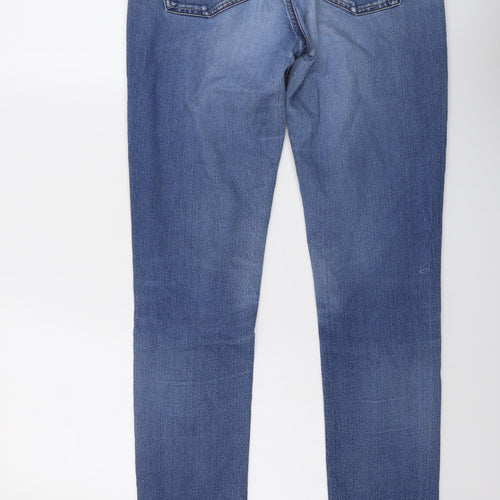 Oasis Womens Blue Cotton Skinny Jeans Size 30 in L30 in Regular Button