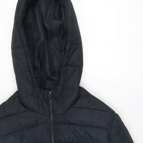 JACK & JONES Mens Black Quilted Jacket Size XL Zip