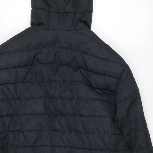 JACK & JONES Mens Black Quilted Jacket Size XL Zip
