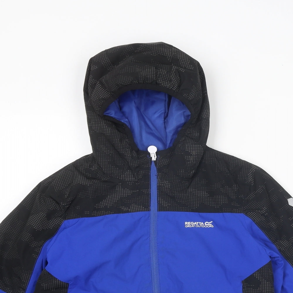 Regatta Boys Blue Colourblock Jacket Size 9-10 Years Zip