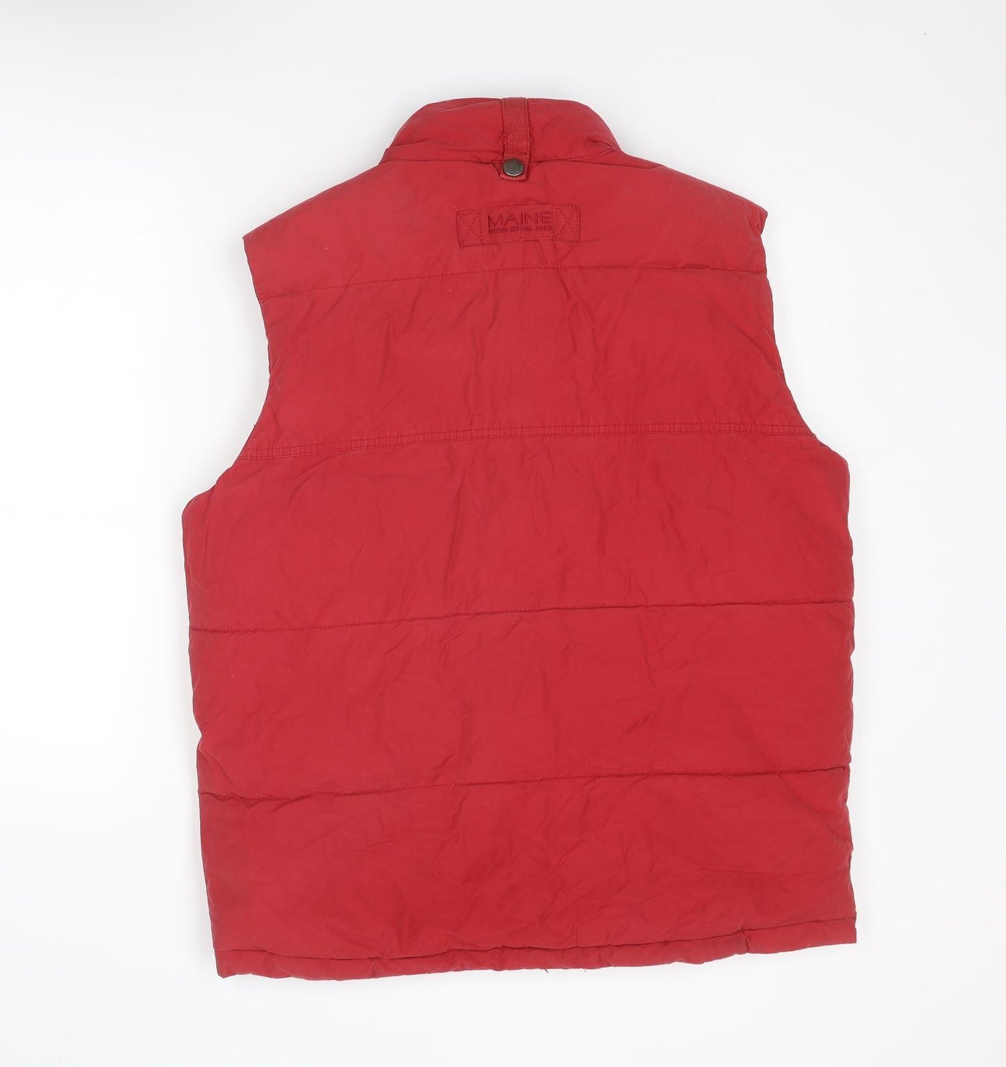 Maine New England Mens Red Gilet Jacket Size L Zip
