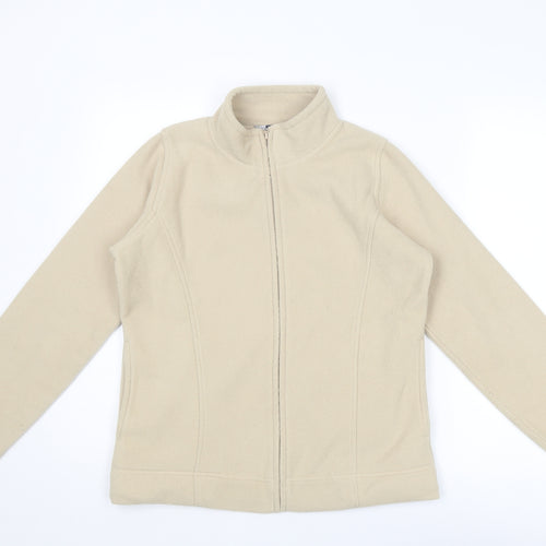 EWM Womens Beige Jacket Size 10 Zip - Size 10-12