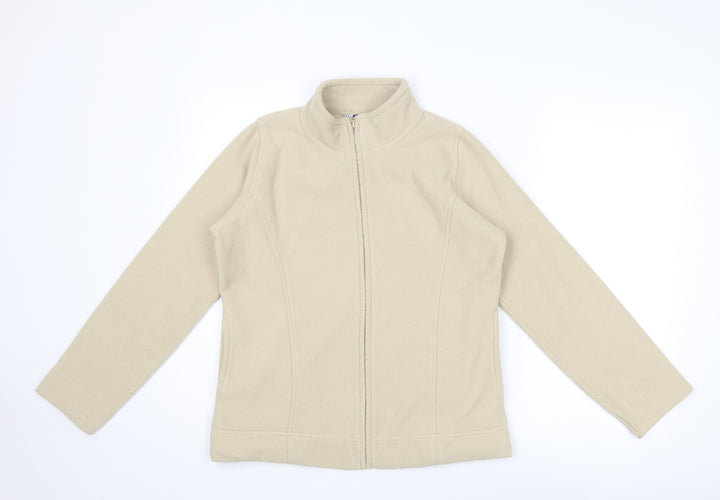 EWM Womens Beige Jacket Size 10 Zip - Size 10-12