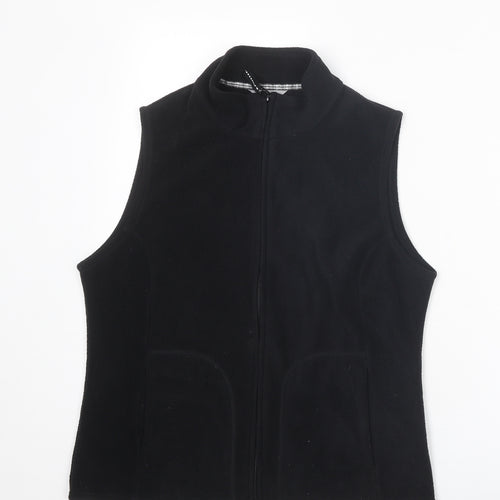 Marks and Spencer Womens Black Gilet Jacket Size 14 Zip