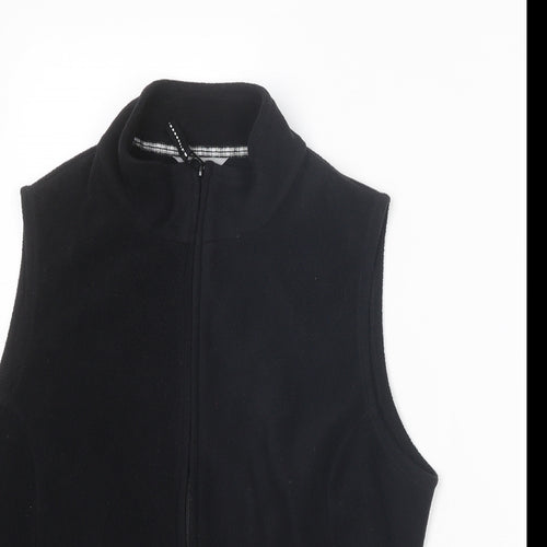 Marks and Spencer Womens Black Gilet Jacket Size 14 Zip