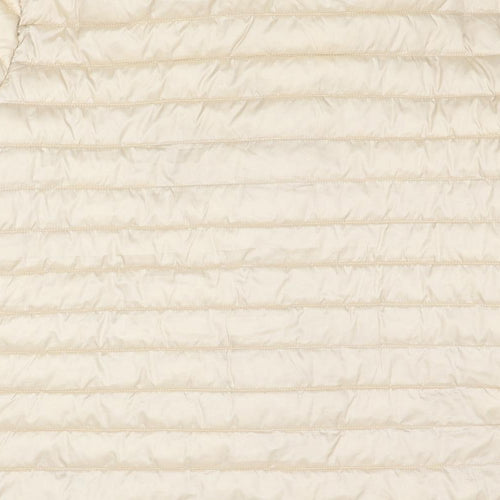 NEXT Womens Beige Quilted Jacket Size 18 Zip