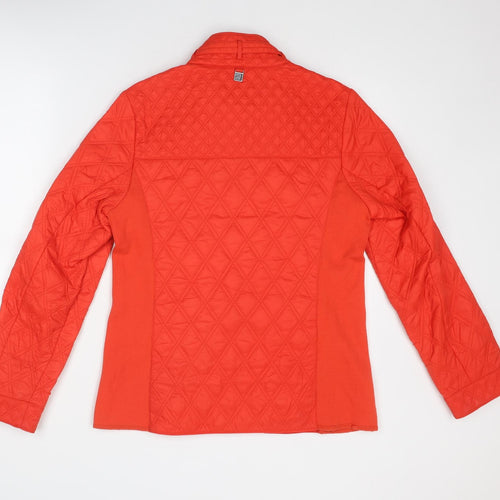 Norman Womens Red Quilted Jacket Size 10 Zip