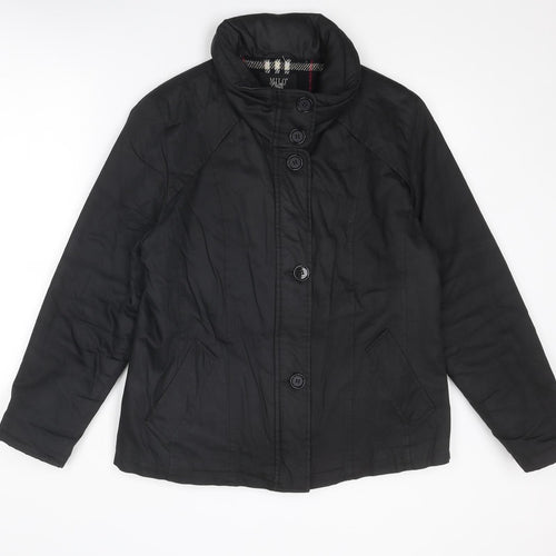 Milo Womens Black Jacket Size 12 Snap