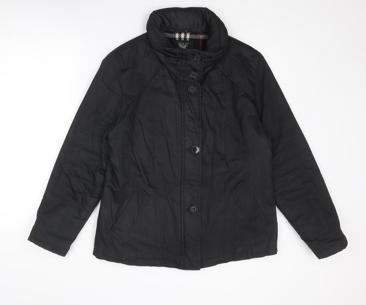 Milo Womens Black Jacket Size 12 Snap