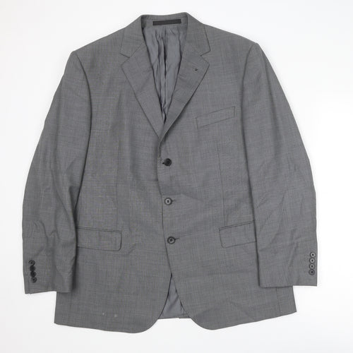 Marks and Spencer Mens Grey Polyester Jacket Suit Jacket Size 44 Regular