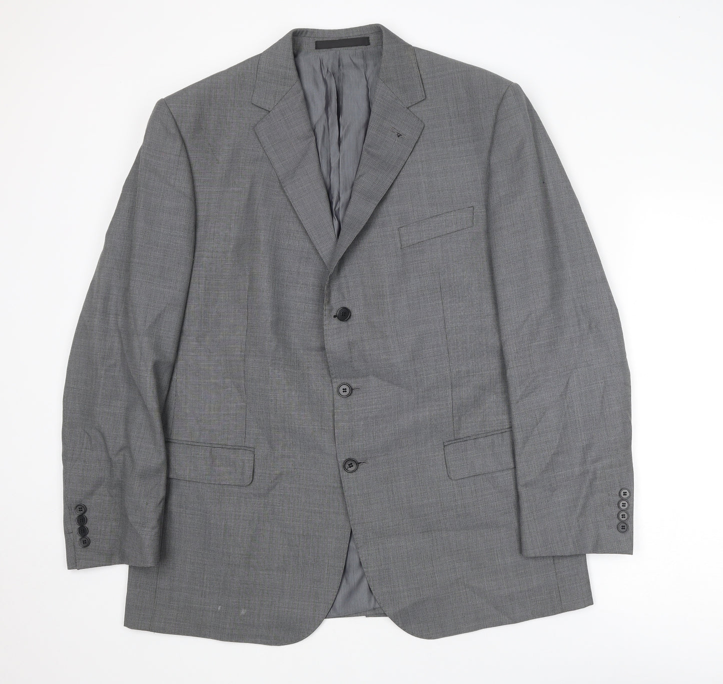 Marks and Spencer Mens Grey Polyester Jacket Suit Jacket Size 44 Regular