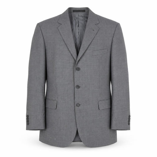 Front view of Marks & Spencer men’s grey polyester jacket suit jacket, size 44, regular