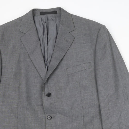 Marks and Spencer Mens Grey Polyester Jacket Suit Jacket Size 44 Regular
