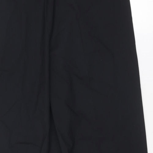 Marks and Spencer Womens Black Polyester Trousers Size 12 Regular Zip