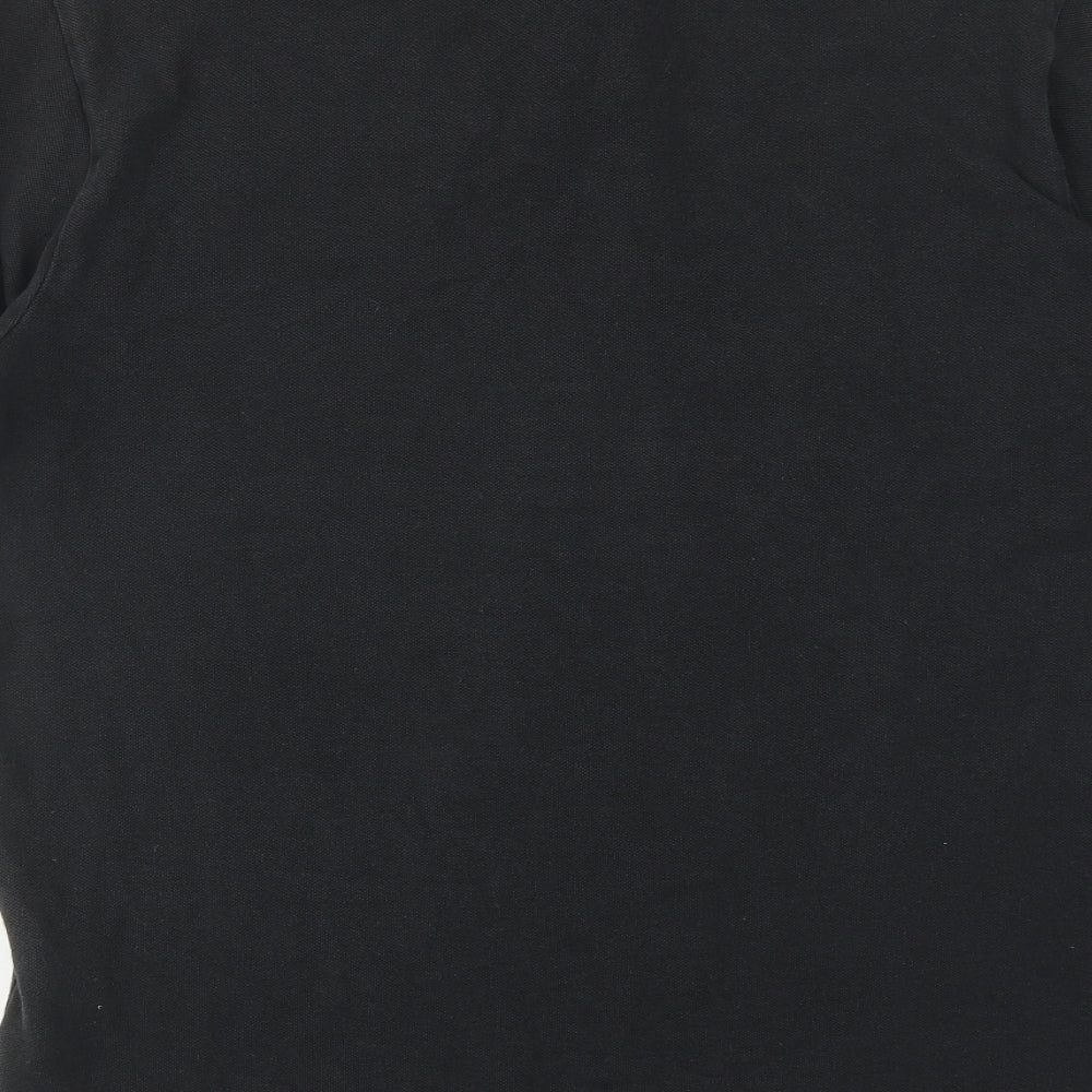 Polo Ralph Lauren Mens Black Cotton Polo Size L Collared Button