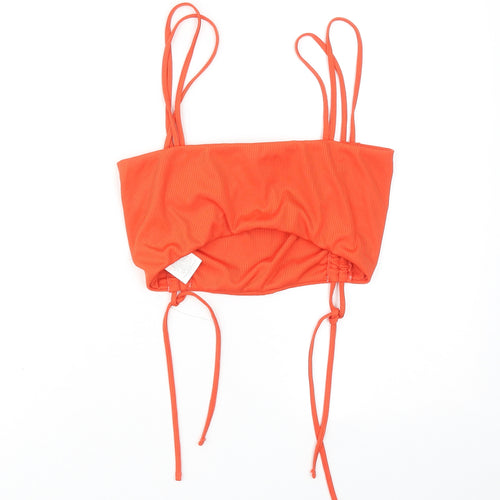 Mattelsa Dreamers Womens Orange Polyester Cropped Tank Size L Square Neck