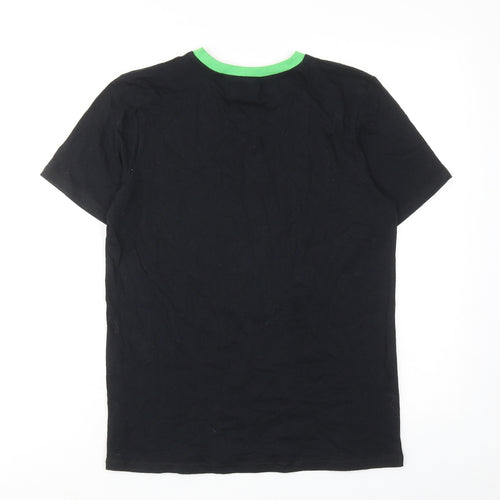 Minecraft Boys Black Cotton Basic T-Shirt Size 13-14 Years Round Neck Pullover - M Is For Minecraft