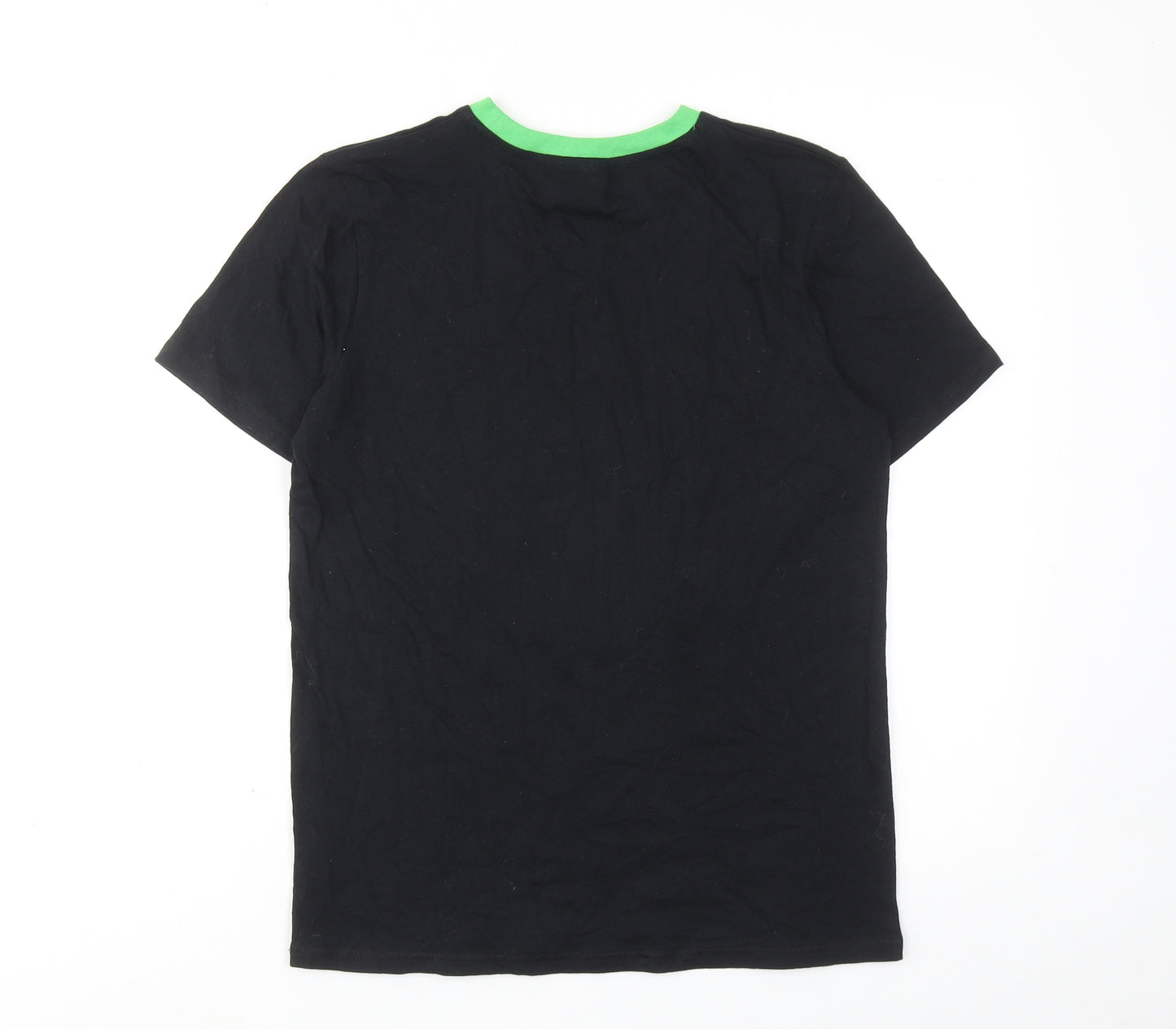 Minecraft Boys Black Cotton Basic T-Shirt Size 13-14 Years Round Neck Pullover - M Is For Minecraft