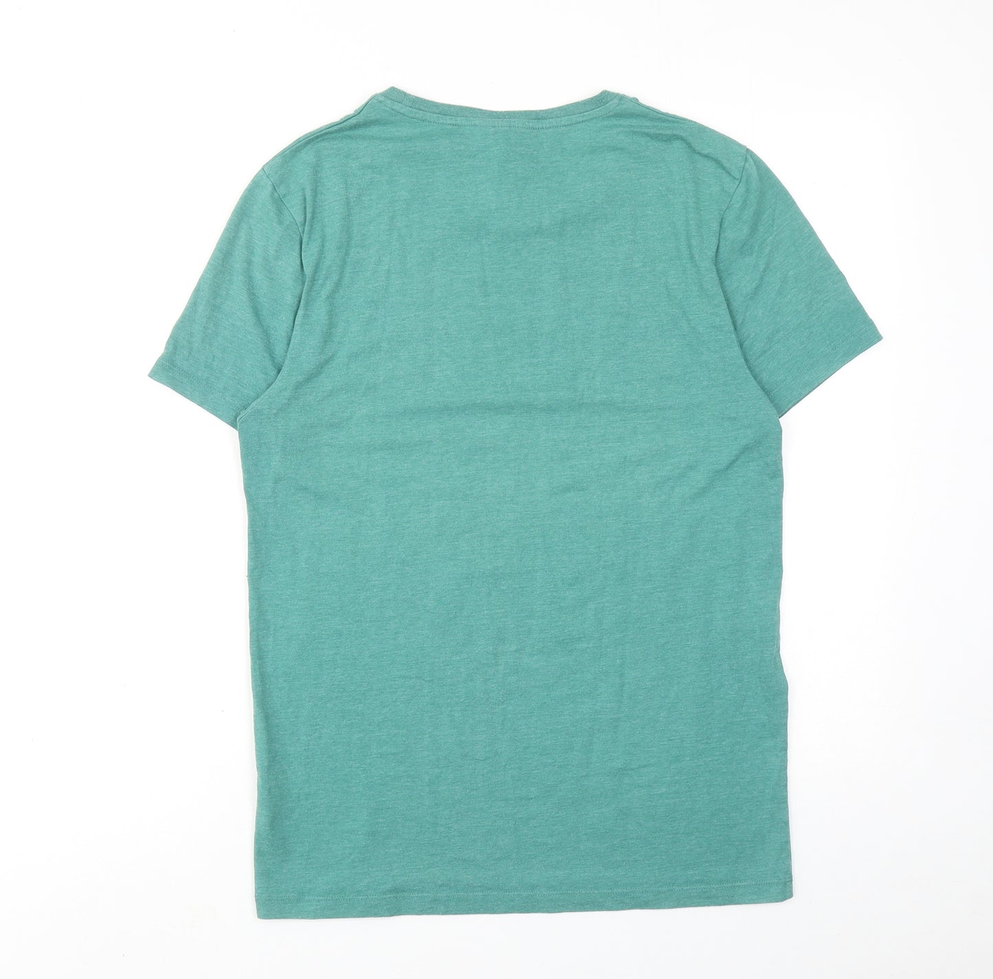 ASOS Mens Green Polyester T-Shirt Size M Round Neck
