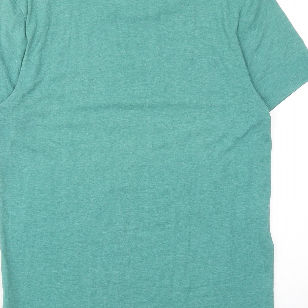 ASOS Mens Green Polyester T-Shirt Size M Round Neck