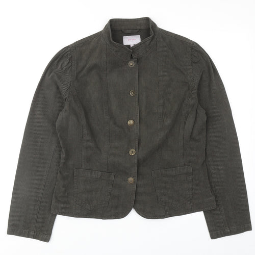 Per Una Womens Green Jacket Blazer Size 14 Button