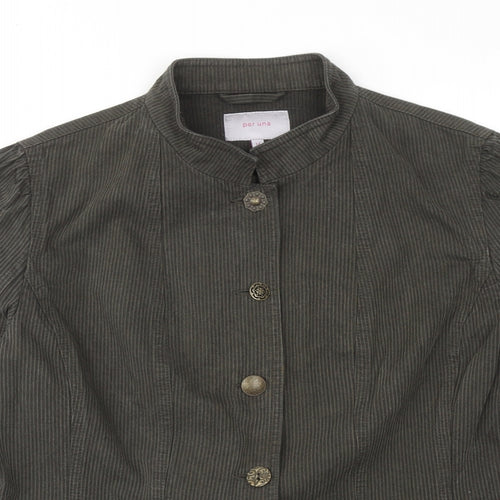 Per Una Womens Green Jacket Blazer Size 14 Button