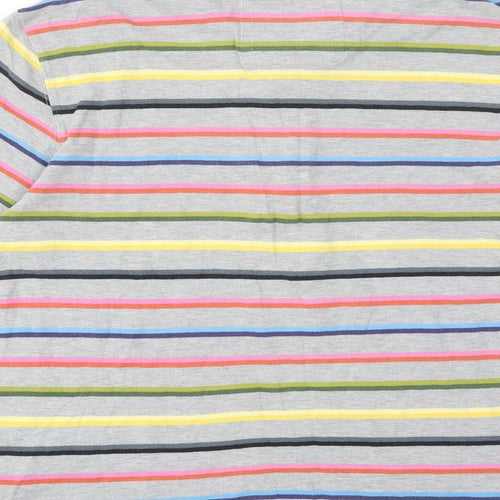 Ted Baker Mens Multicoloured Striped Cotton Polo Size XL Collared Button