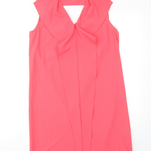 Molly Bracken Womens Pink Polyester A-Line Size S V-Neck Pullover