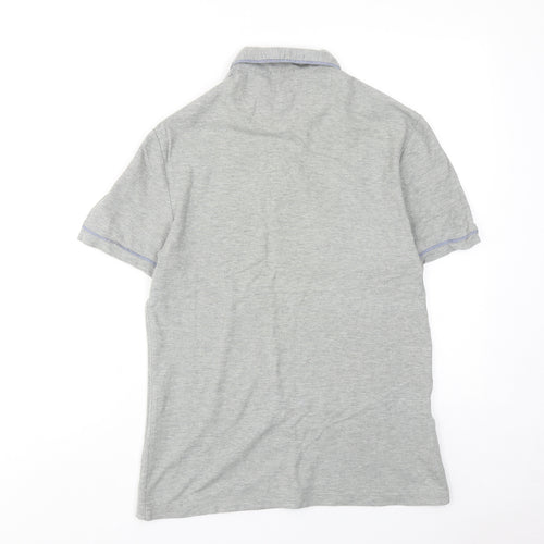 Penguin Mens Grey Cotton Polo Size S Collared Button