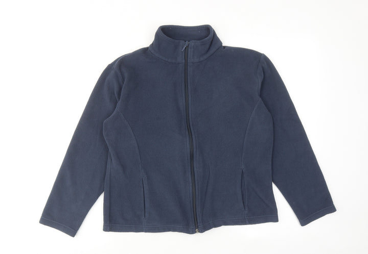 Marks and Spencer Womens Blue Jacket Size 16 Zip