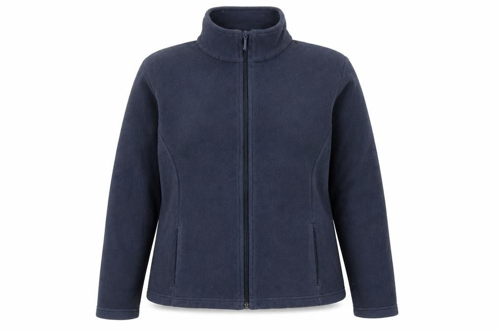 Front view of Marks & Spencer women’s blue jacket, size UK 16, zip