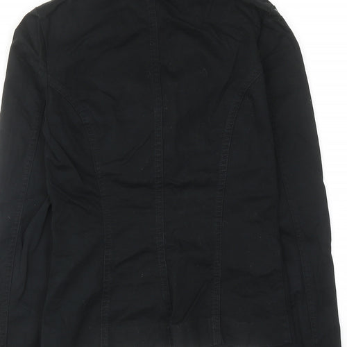 H&M Womens Black Jacket Size 6 Button