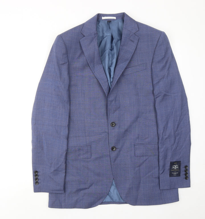 Marks and Spencer Mens Blue Polyester Jacket Suit Jacket Size 40 Regular