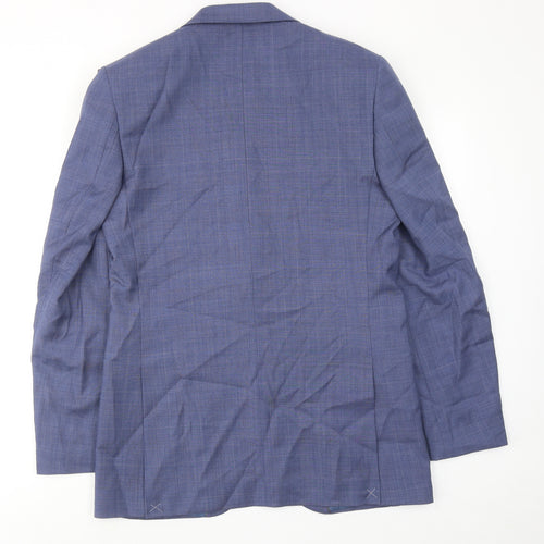 Marks and Spencer Mens Blue Polyester Jacket Suit Jacket Size 40 Regular