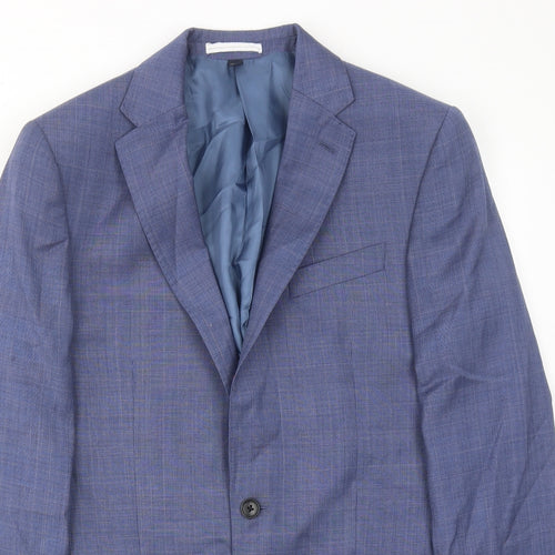 Marks and Spencer Mens Blue Polyester Jacket Suit Jacket Size 40 Regular