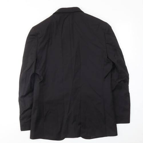 Marks and Spencer Mens Black Wool Jacket Suit Jacket Size 38 Regular