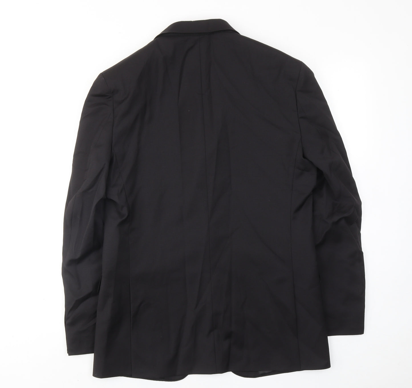 Marks and Spencer Mens Black Wool Jacket Suit Jacket Size 38 Regular