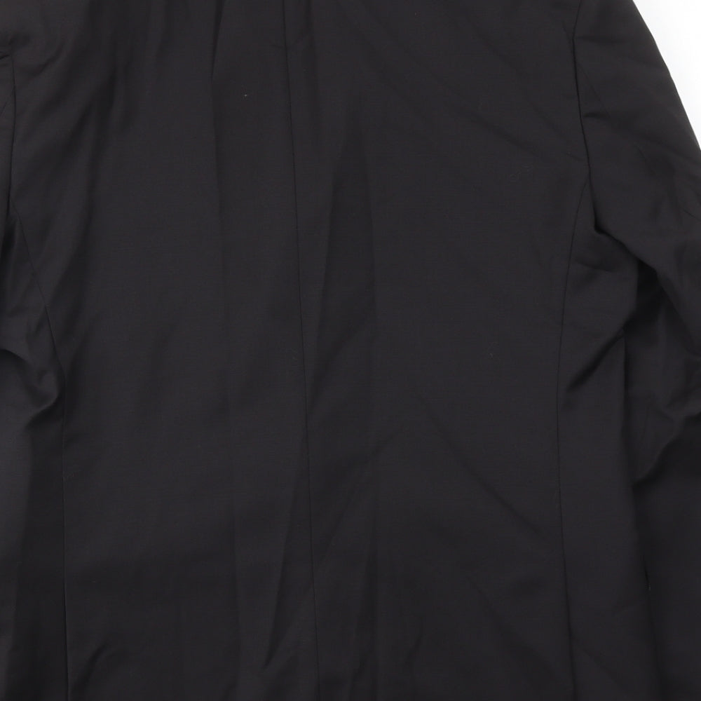 Marks and Spencer Mens Black Wool Jacket Suit Jacket Size 38 Regular