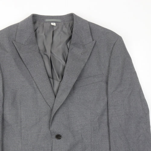 Autograph Mens Grey Polyester Jacket Suit Jacket Size 42 Regular